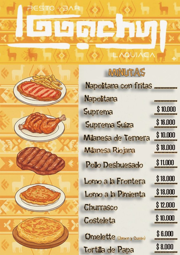 Carta del Menú